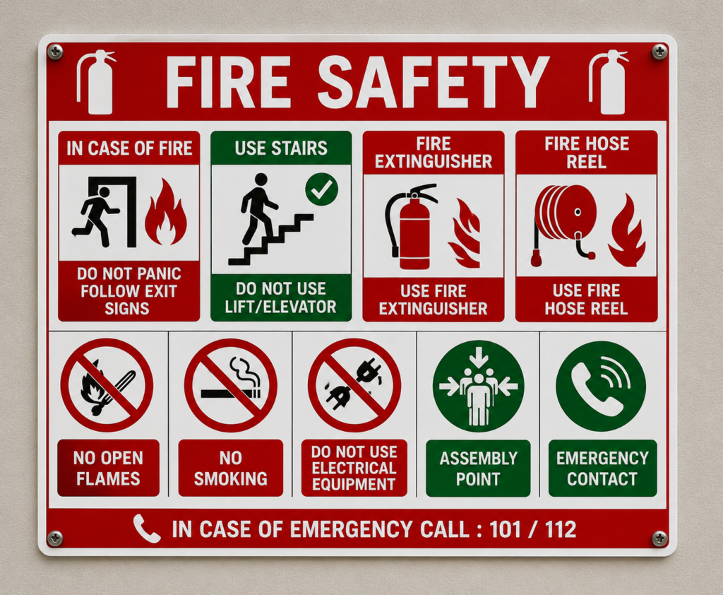 Fire Safety Sign Board