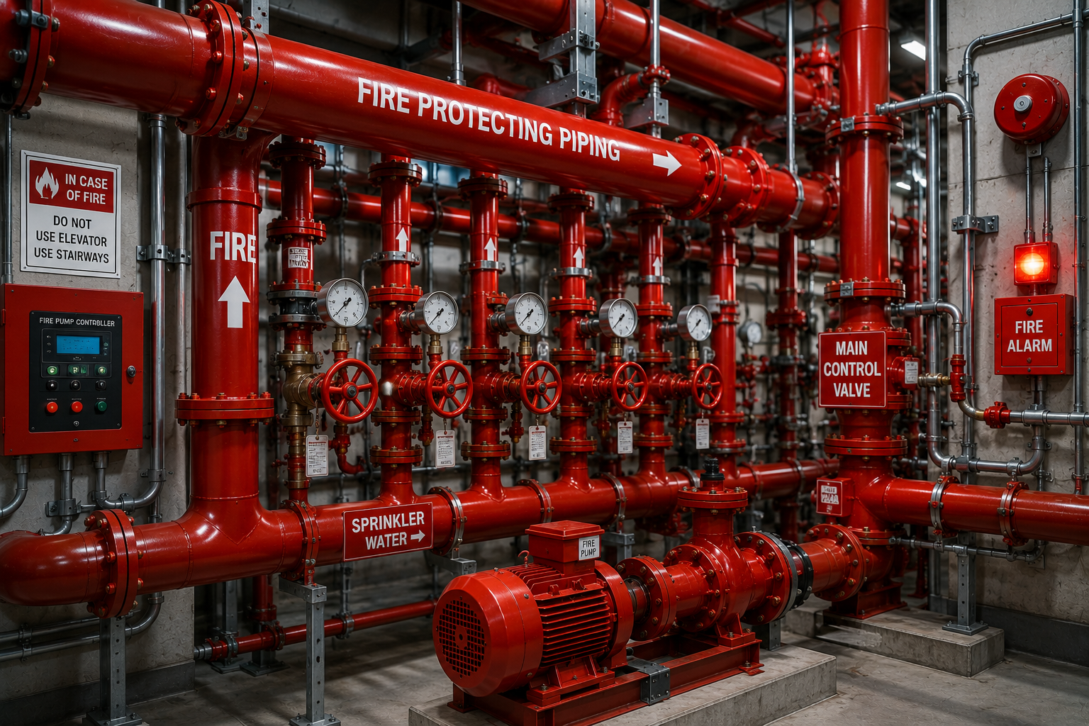 Fire Suppression Piping Network