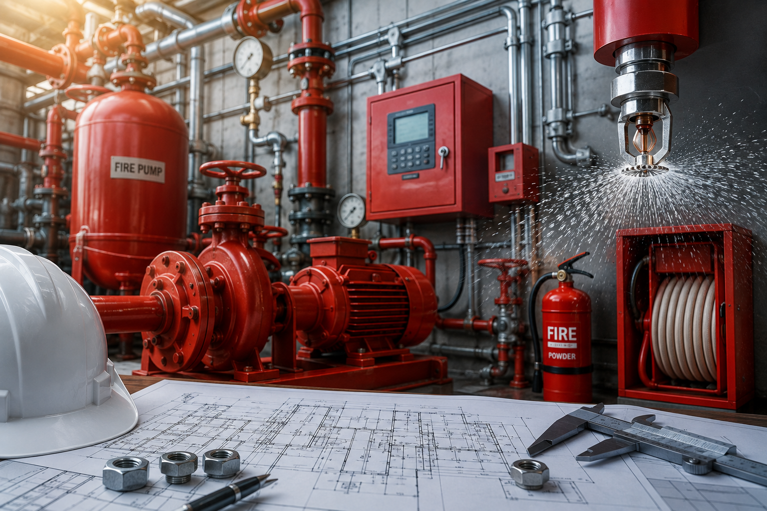 Industrial Facility Fire Suppression System